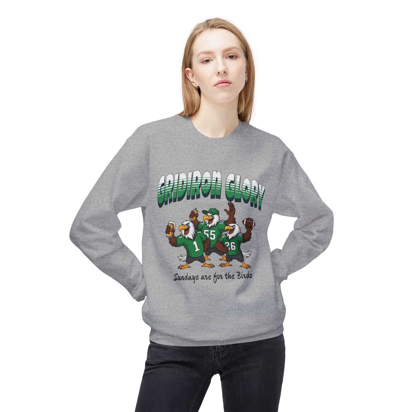 Gridiron Unisex Midweight Softstyle Fleece Crewneck Sweatshirt