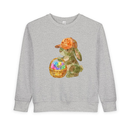 Watercolor Camo "Egg Hunter" Toddler Sweatshirt