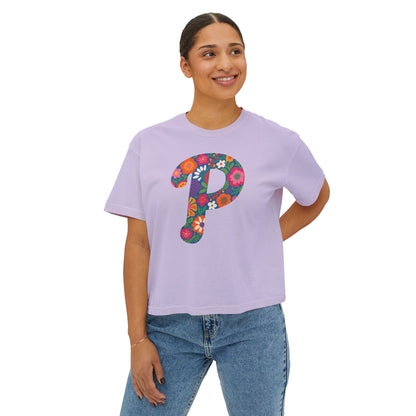 Floral  P Women's Boxy Tee