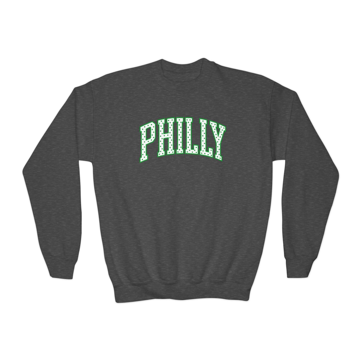 PHILLY Polka Dot Youth Crewneck Sweatshirt