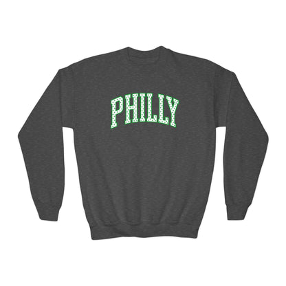 PHILLY Polka Dot Youth Crewneck Sweatshirt