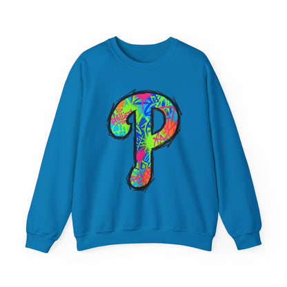 'P' 80s Retro Crewneck Sweatshirt