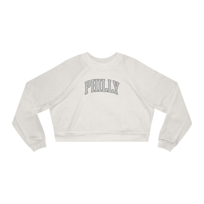 PHILLY Polka Dot Cropped Fleece Pullover