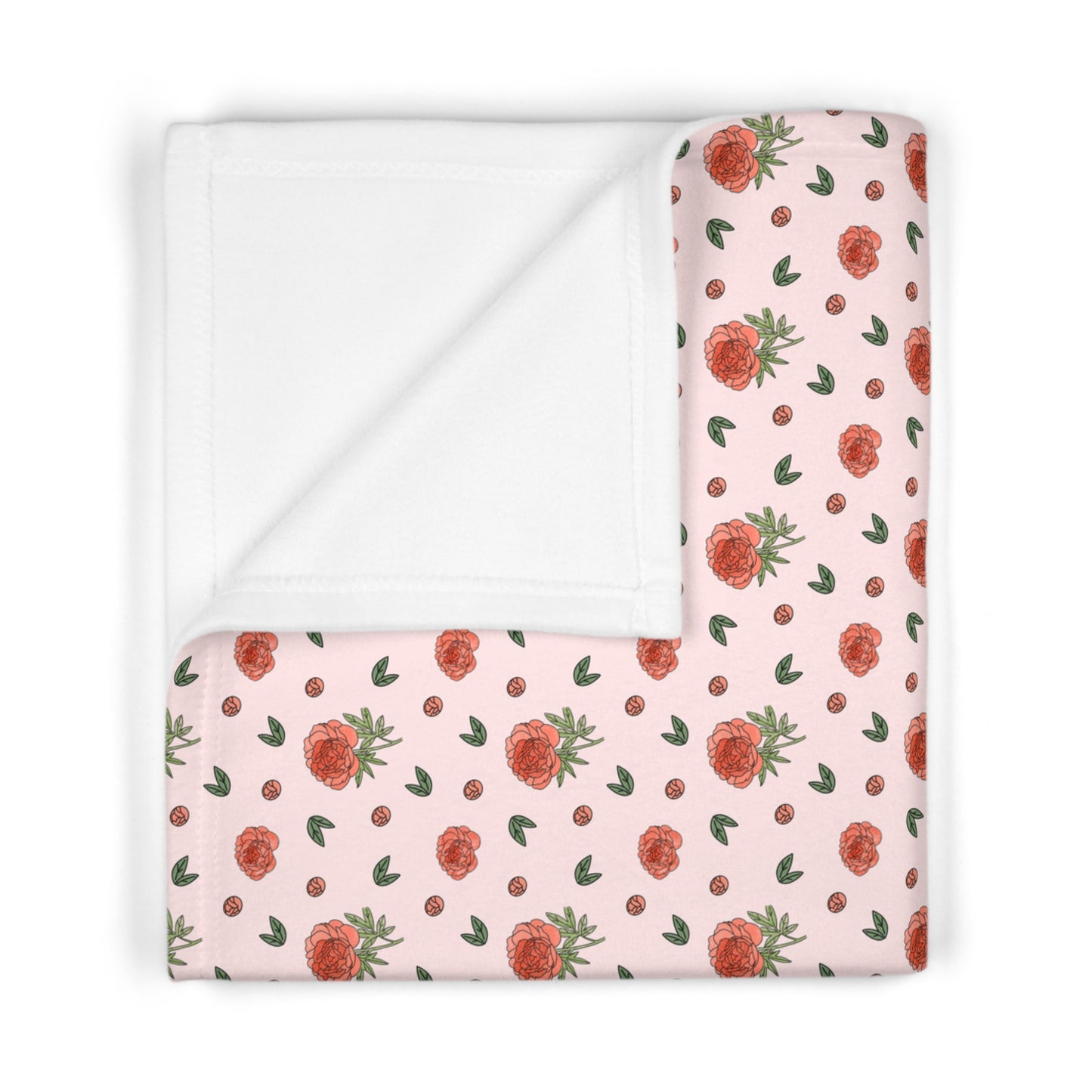 Peony Soft Fleece Baby Blanket