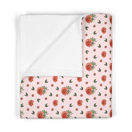 Peony Soft Fleece Baby Blanket