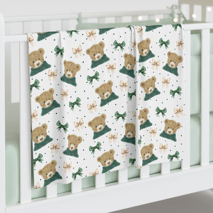 Teddy Bear Baby Swaddle Blanket