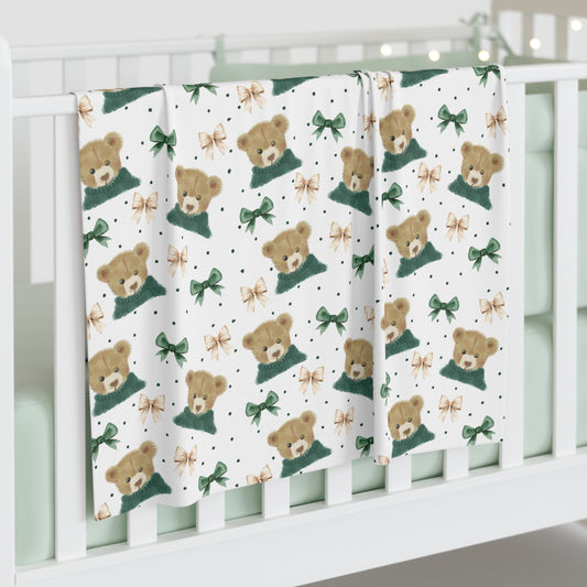 Teddy Bear Baby Swaddle Blanket
