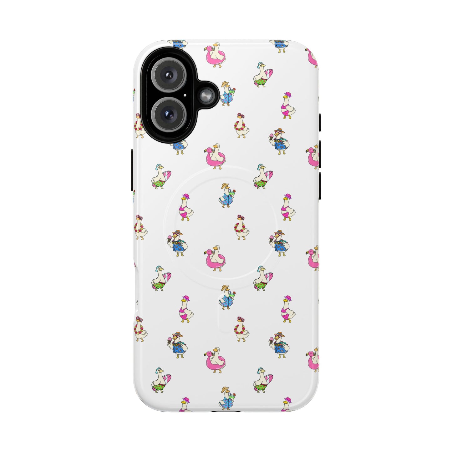 Cute Goose Summer Pattern Tough Magnetic Case