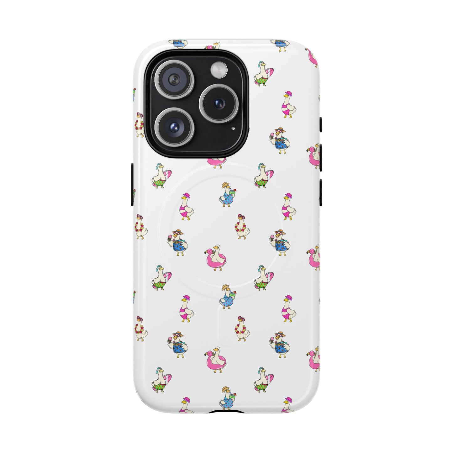 Cute Goose Summer Pattern Tough Magnetic Case