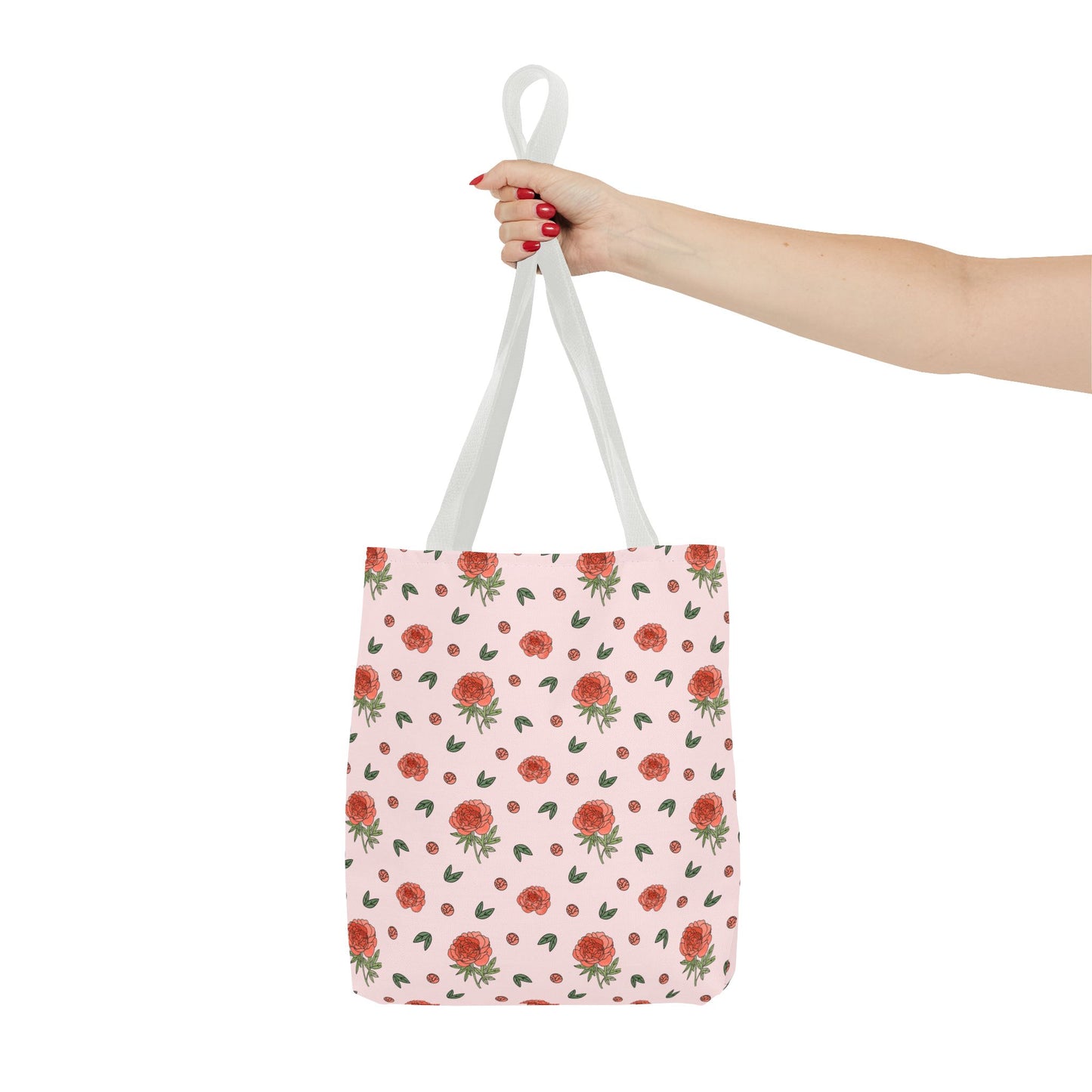Peony Print Tote Bag