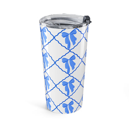 Blue Bow Croquette 20oz Tumbler