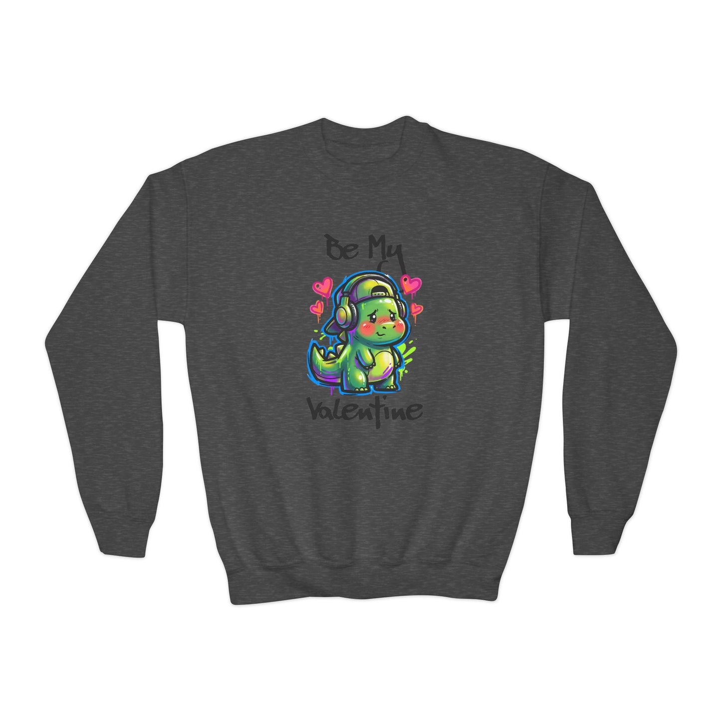 Dino Valentine Youth Sweatshirt