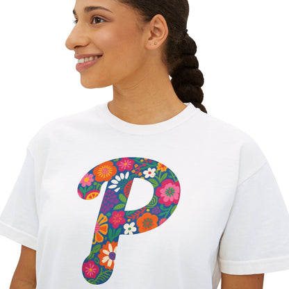 Floral  P Women's Boxy Tee
