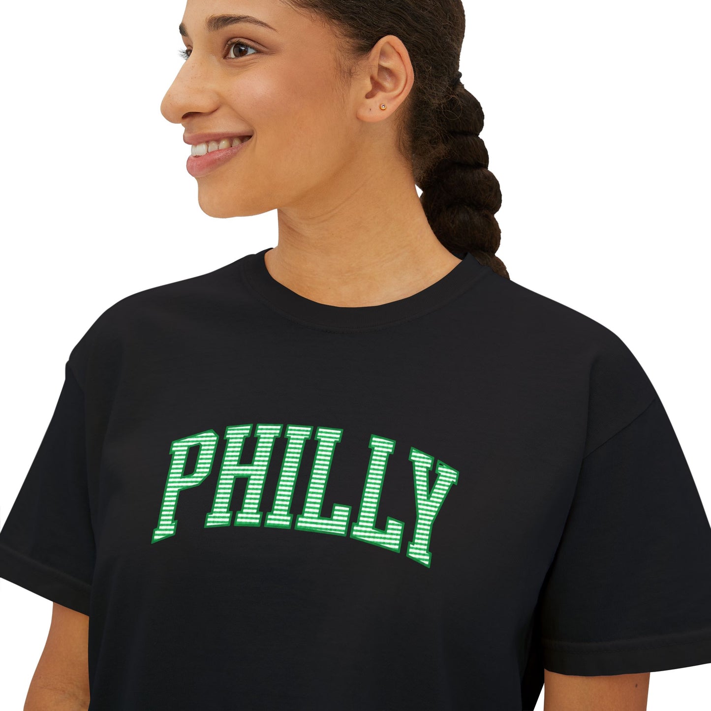 PHILLY Seersucker Women's Boxy Tee