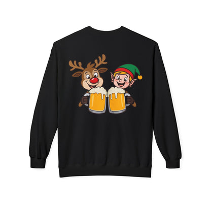Unisex Santa's Beer Tab Midweight Crewneck Sweatshirt