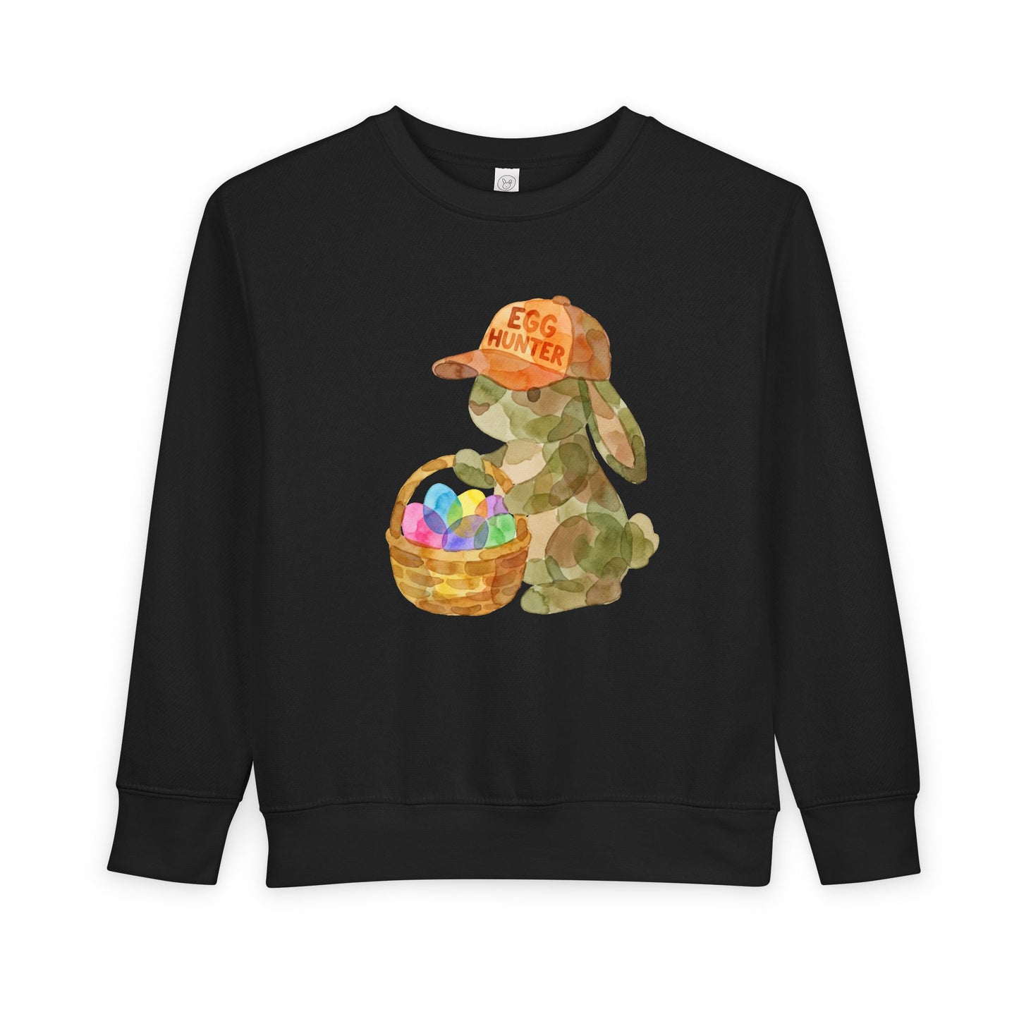 Watercolor Camo "Egg Hunter" Toddler Sweatshirt