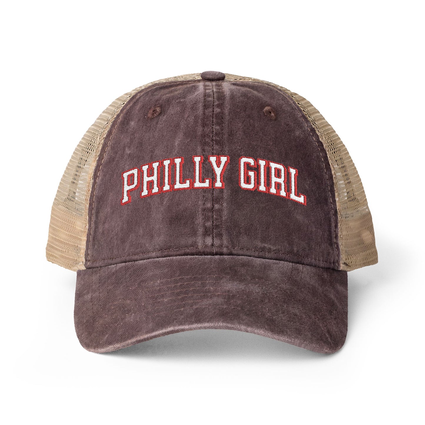 Philly Girl Women's Washed Mesh-Back Cap