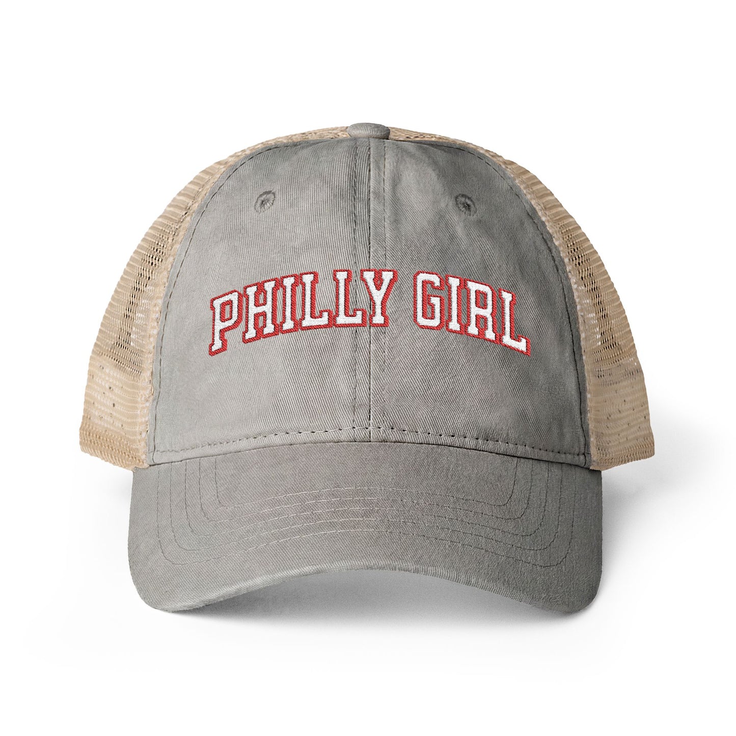 Philly Girl Women's Washed Mesh-Back Cap