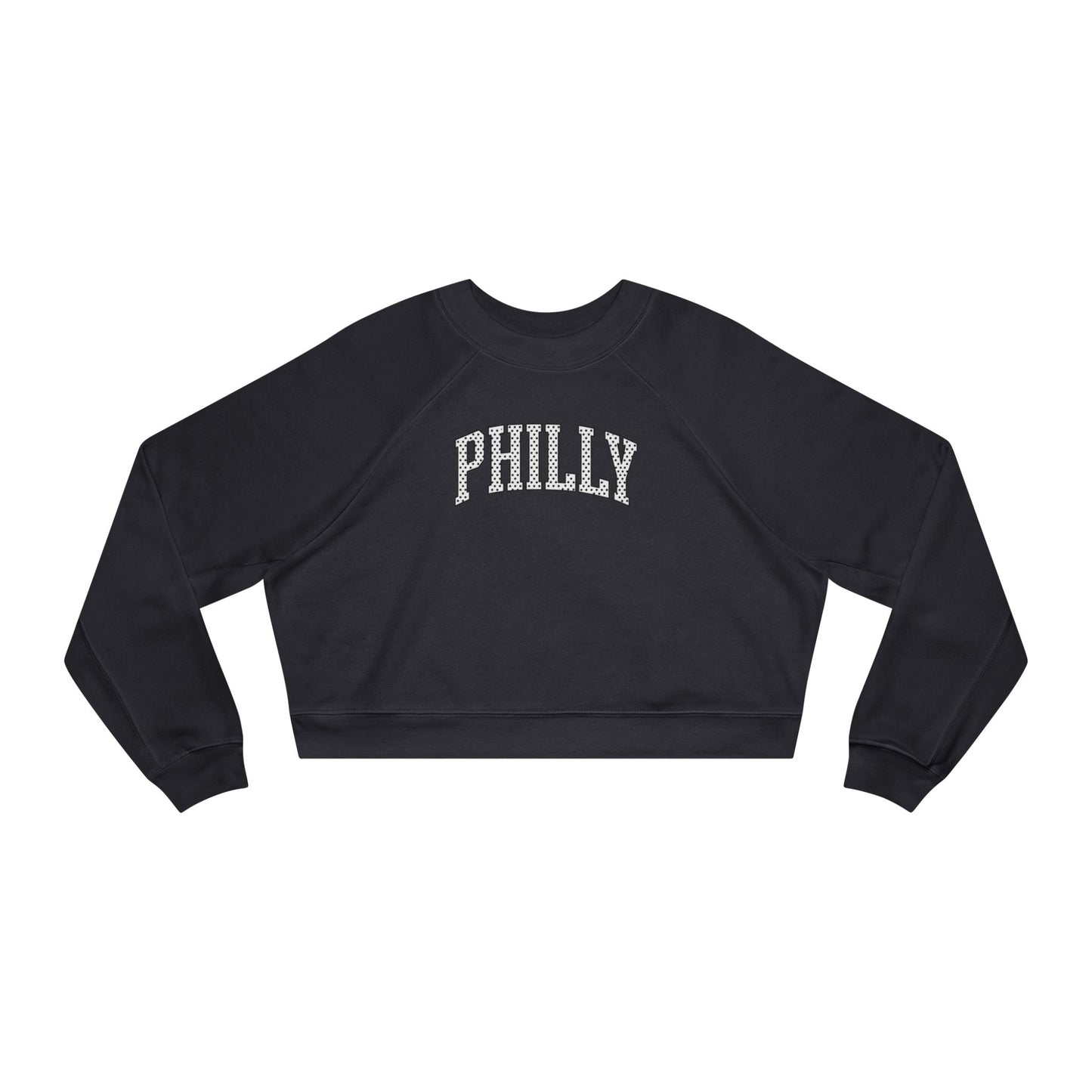 PHILLY Polka Dot Cropped Fleece Pullover