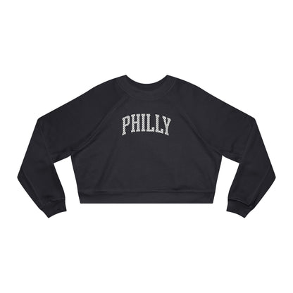 PHILLY Polka Dot Cropped Fleece Pullover