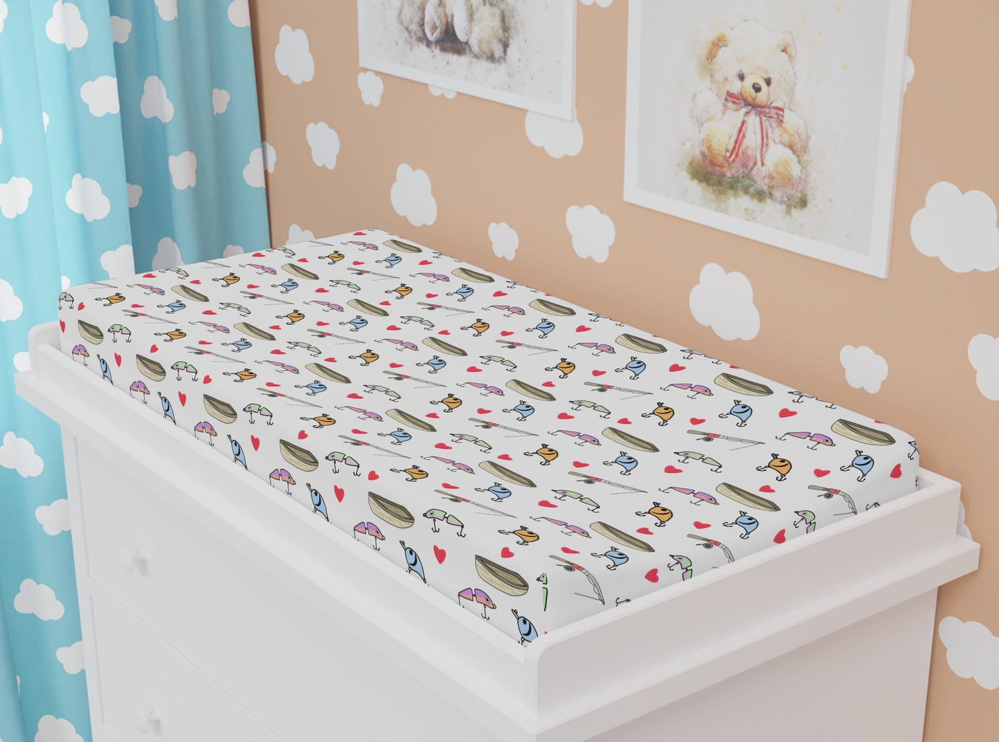 Fishing Lure Baby Changing Pad Cover