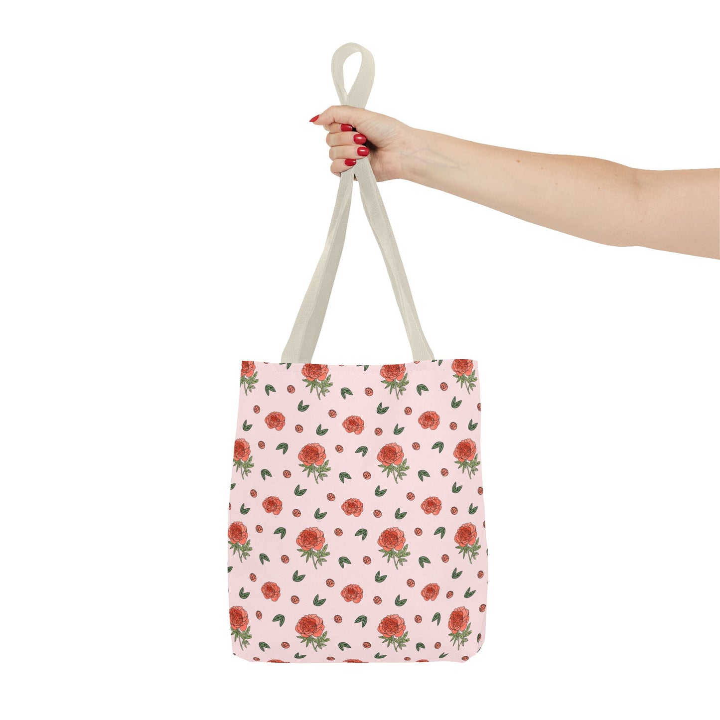 Peony Print Tote Bag
