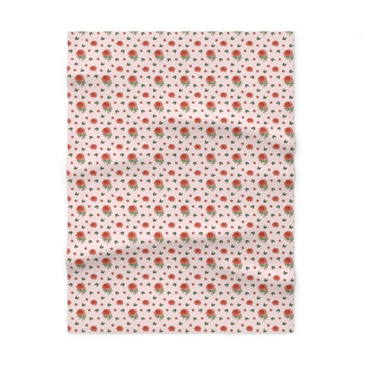 Peony Soft Fleece Baby Blanket