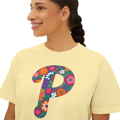 Floral  P Women's Boxy Tee