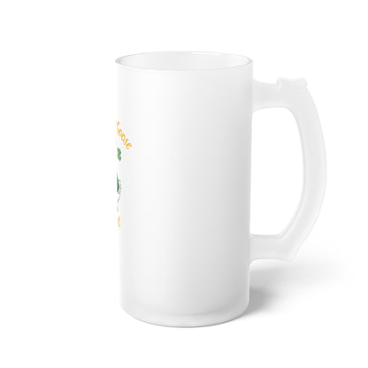 St. Patty's Goose Frosted Glass Beer Mug