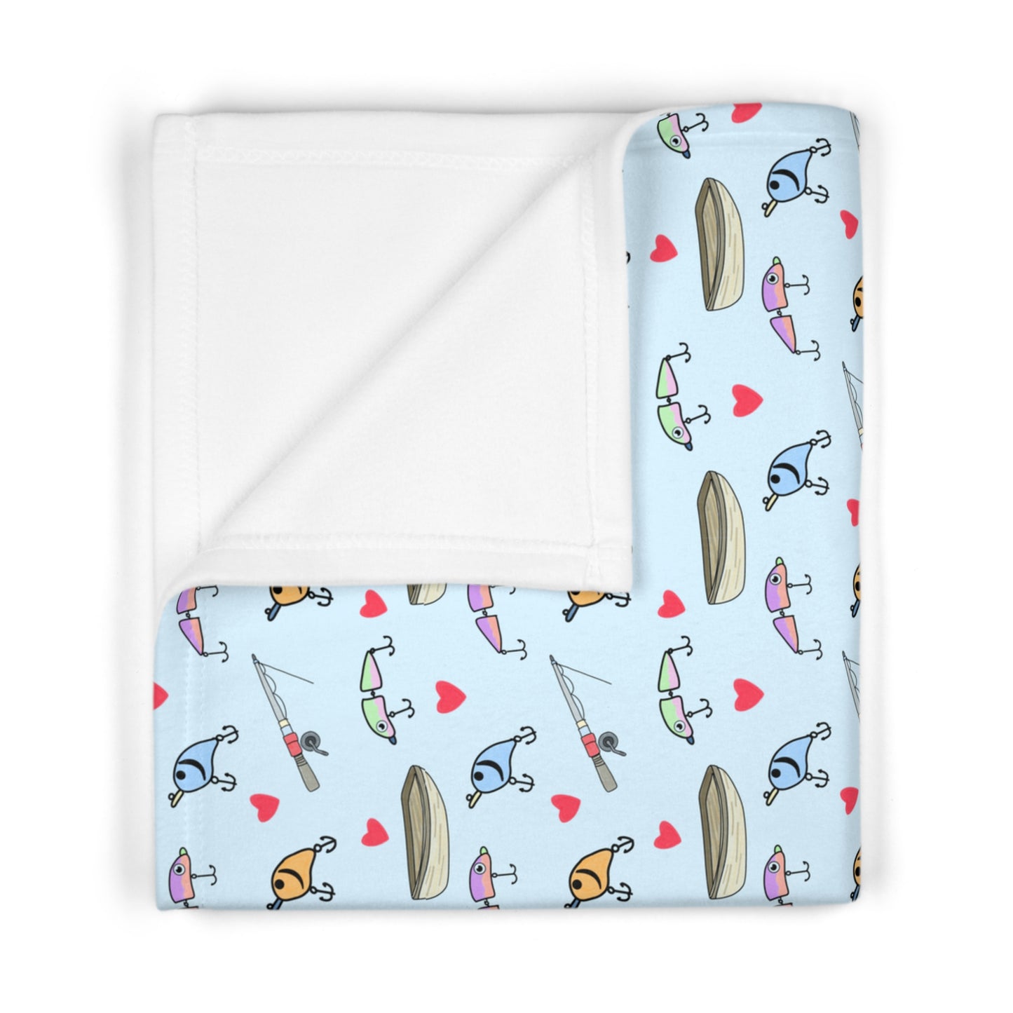 Fishing Lure Soft Fleece Baby Blanket