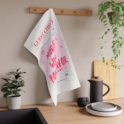 More Wine Por Favor Cotton Tea Towel — Funny Wine Kitchen Towel
