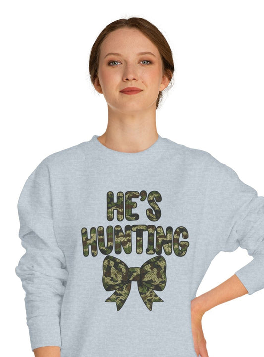 He's Hunting Faux Knit Sweatshirt