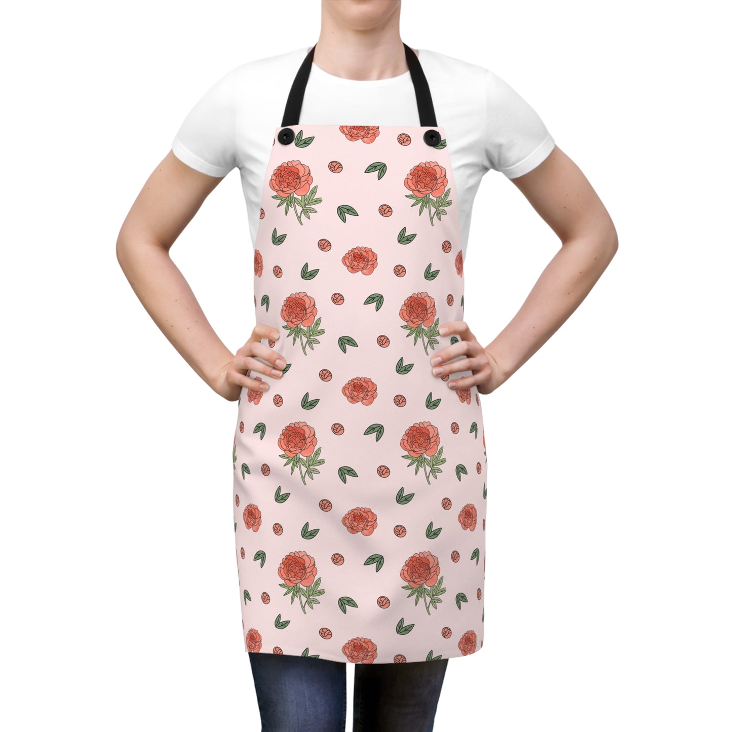 Peony Apron — Floral Kitchen Apron