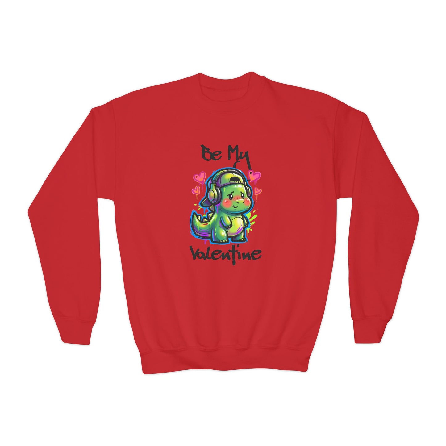 Dino Valentine Youth Sweatshirt