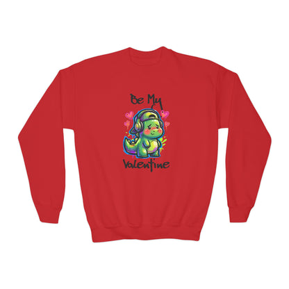 Dino Valentine Youth Sweatshirt