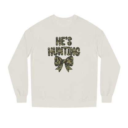 He's Hunting Faux Knit Sweatshirt