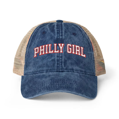 Philly Girl Women's Washed Mesh-Back Cap