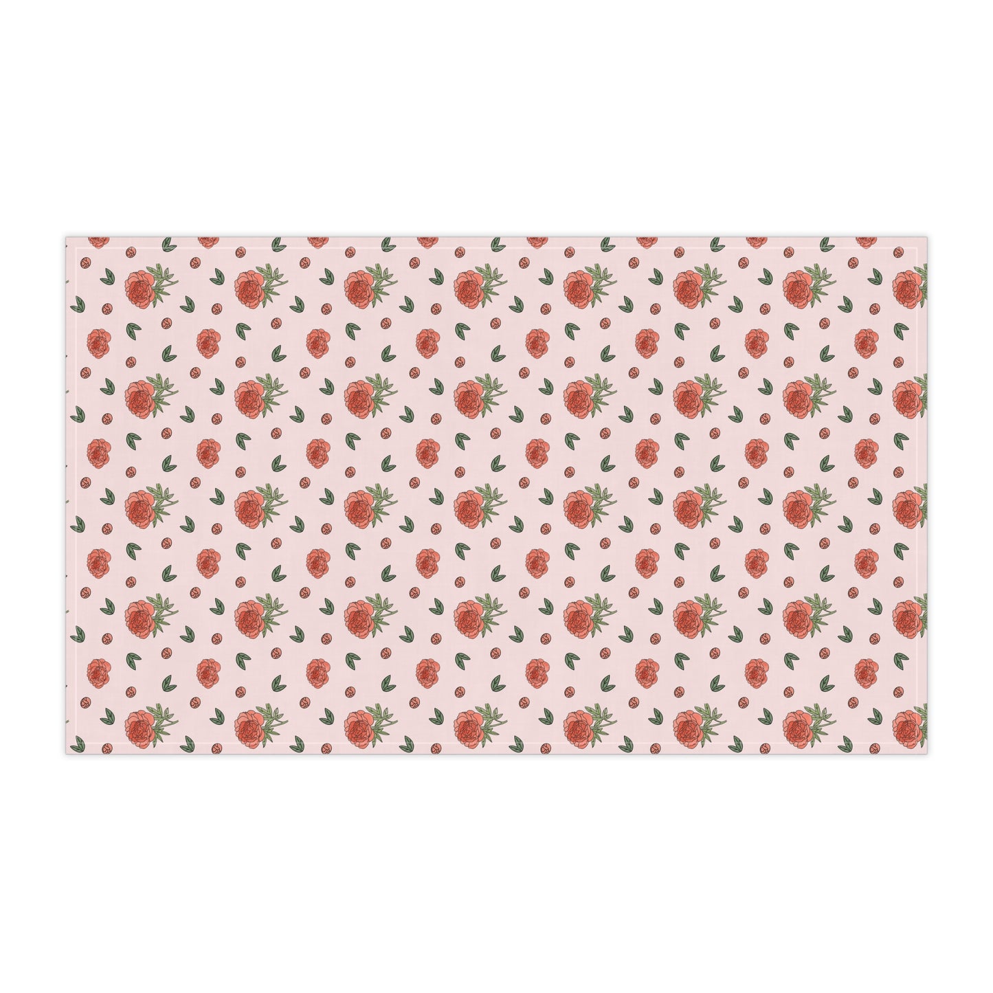 Peony Cotton Tea Towel — Floral Kitchen Tea Towel