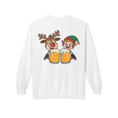 Unisex Santa's Beer Tab Midweight Crewneck Sweatshirt