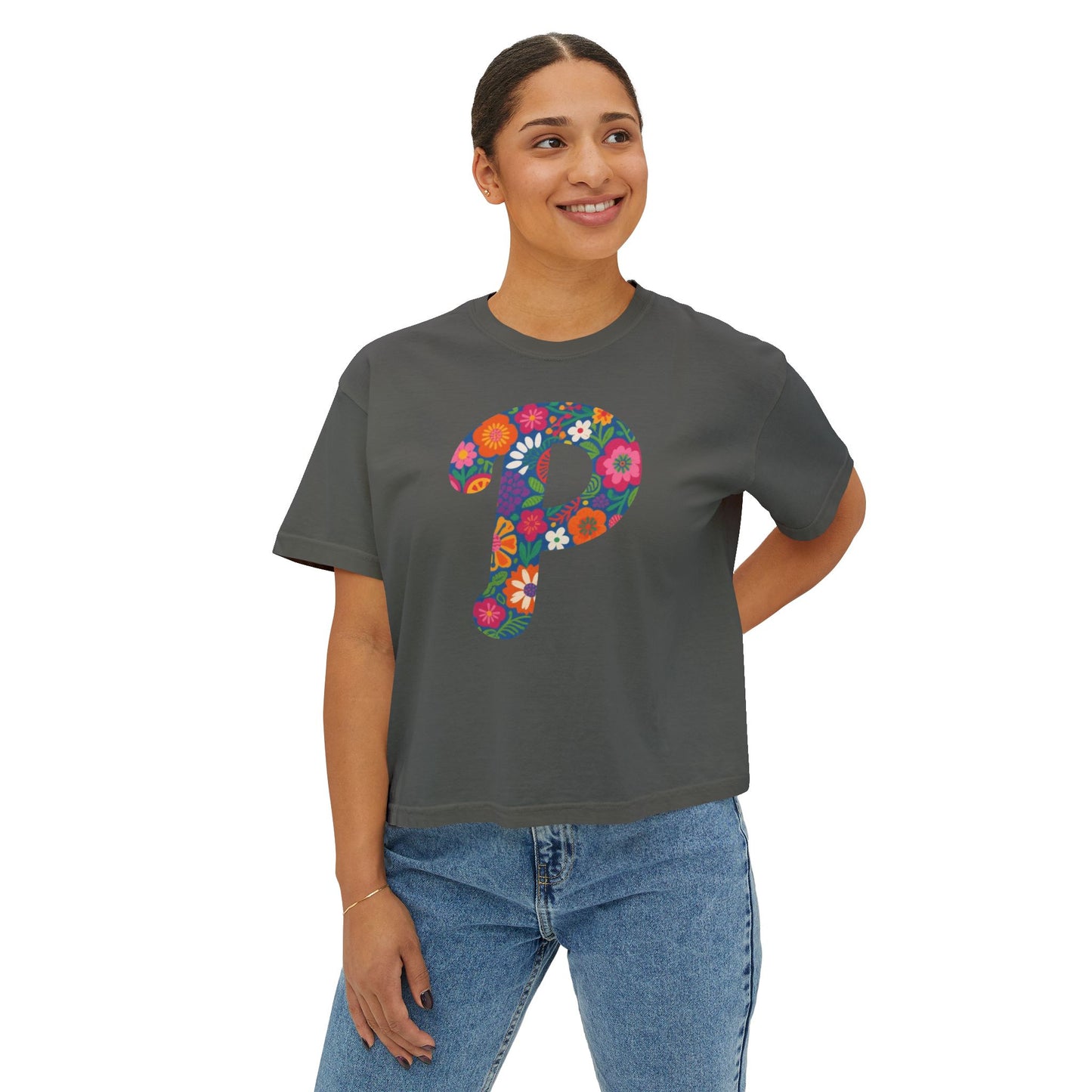 Floral  P Women's Boxy Tee
