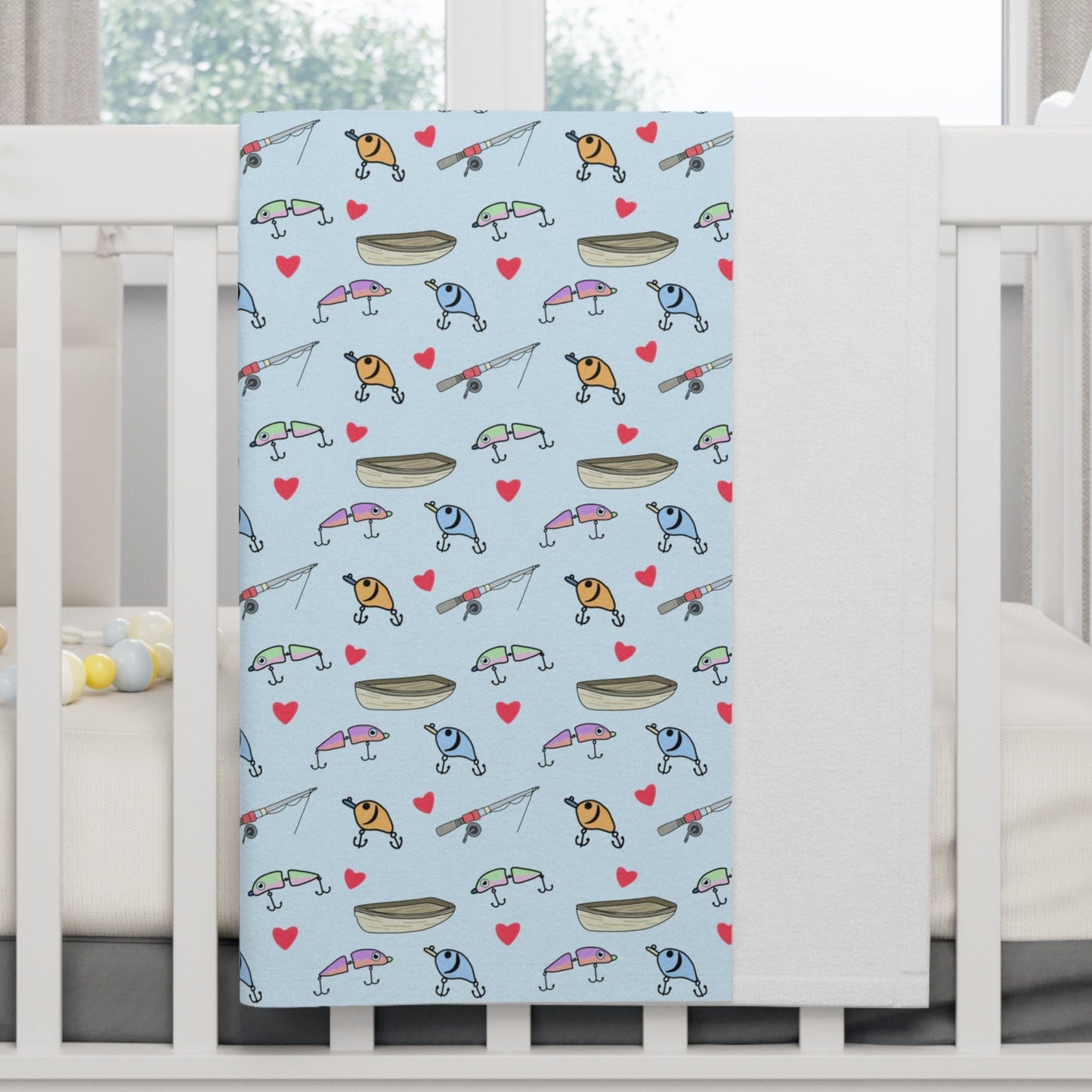 Fishing Lure Soft Fleece Baby Blanket