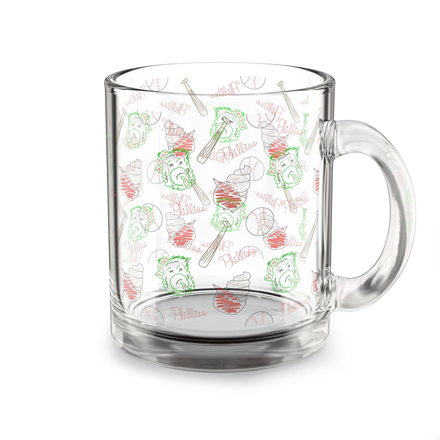 Phillies Glass Mug, 10oz