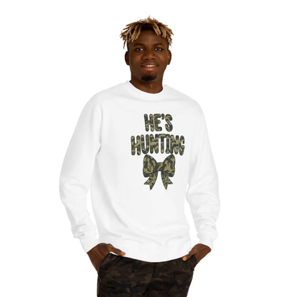 He's Hunting Faux Knit Sweatshirt