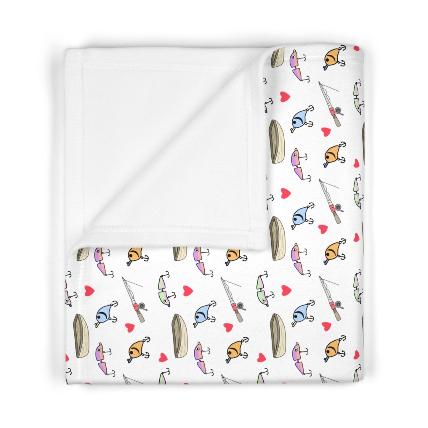 Fishing Lure Soft Fleece Baby Blanket