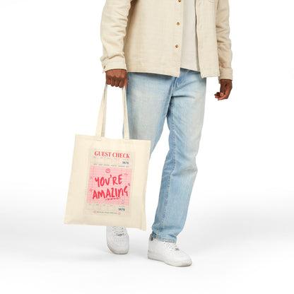 You're Amazing Cotton Canvas Tote Bag