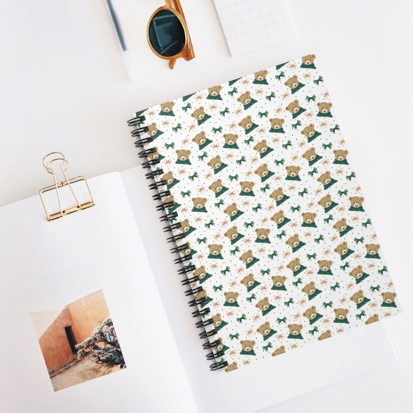 Teddy Bear Spiral Notebook - Ruled Line