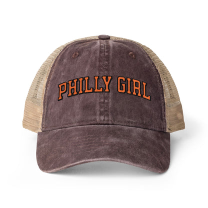 Philly Girl Women's Washed Mesh-Back Cap