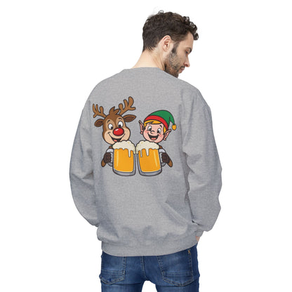 Unisex Santa's Beer Tab Midweight Crewneck Sweatshirt