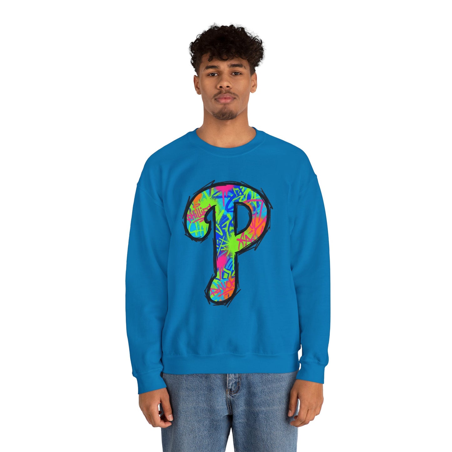 'P' 80s Retro Crewneck Sweatshirt