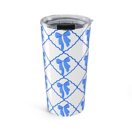 Blue Bow Croquette 20oz Tumbler